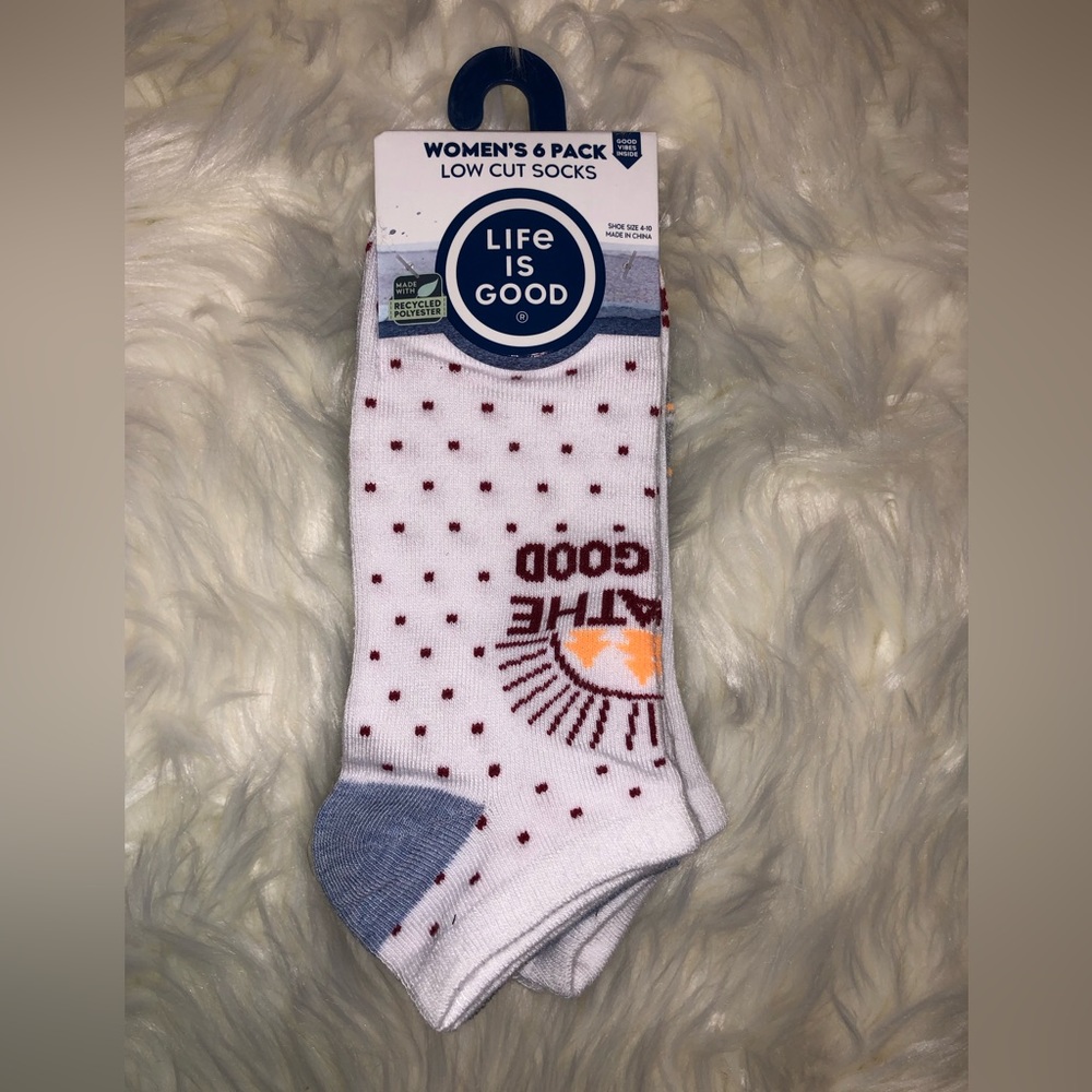 Life is Good women’s low cut socks 6 pack